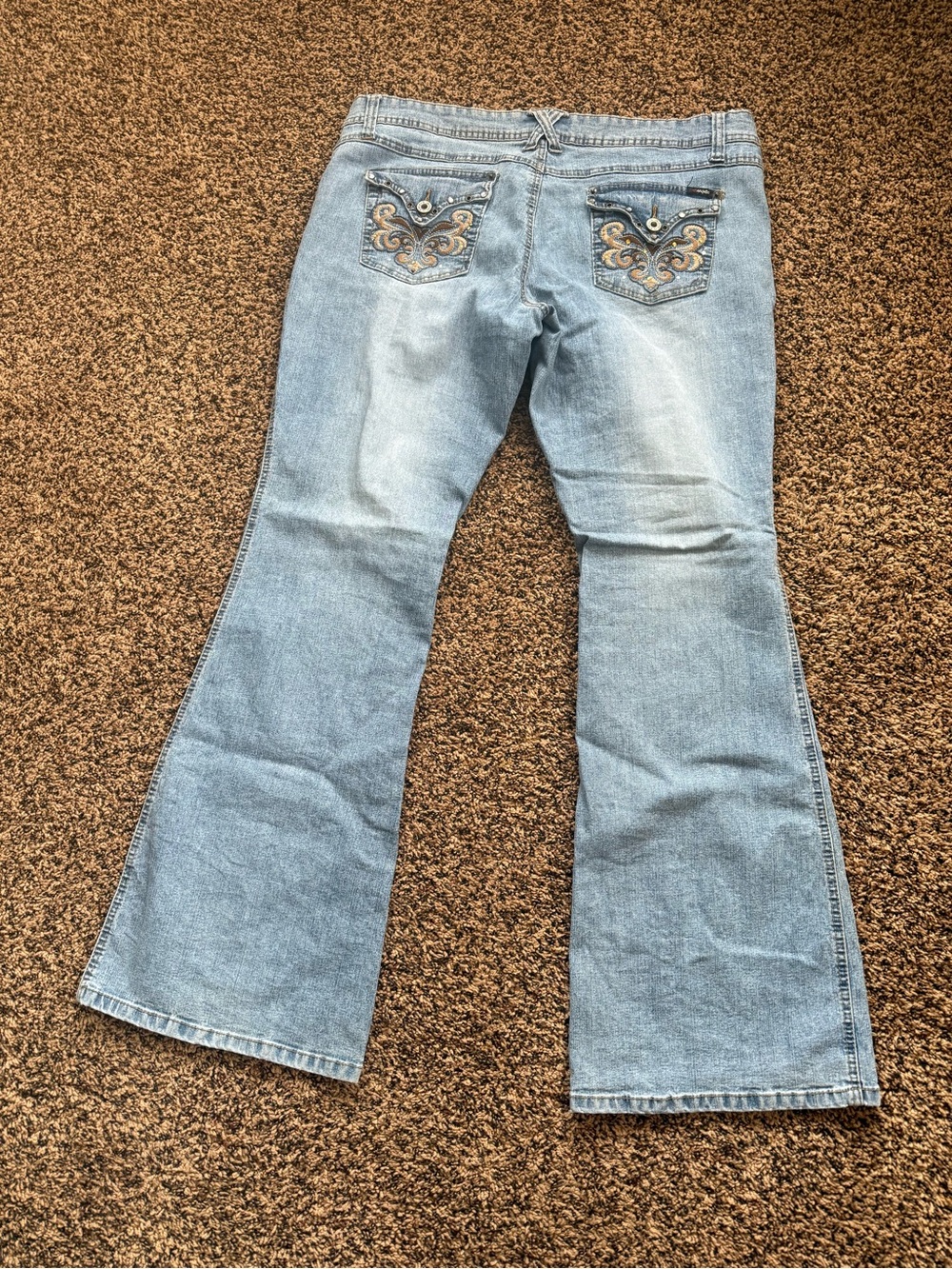Angels Light Wash Flared Jeans